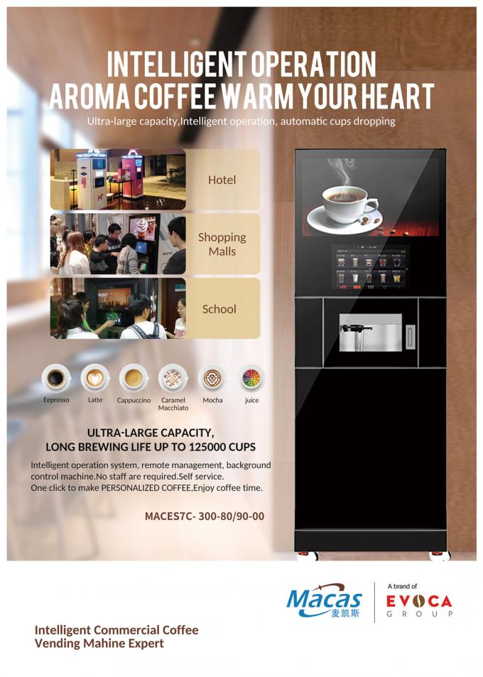 220VAC Coffee Vendo Machine 300 Cups Coffee Beans Vending Machine