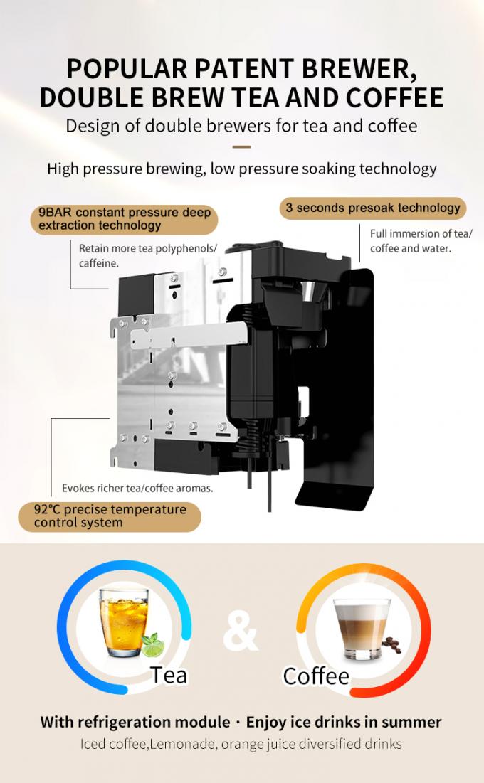 220VAC Floor Standing Coffee Machine Sheet Metal Self Serve Coffee