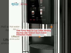 Gear Pump Bean To Cup Coffee Vending Machine with 15.6inch Touch Screen Interactive Display