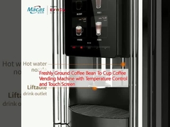 Freshly Ground Coffee Bean To Cup Coffee Vending Machine with Temperature Control and Touch Screen