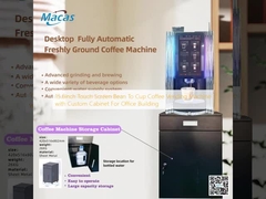15.6inch Touch Screen Bean To Cup Coffee Vending Machine with Custom Cabinet For Office Building