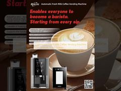 Commercial Fresh Milk Coffee Vending Machine with 15.6inch Touch Screen