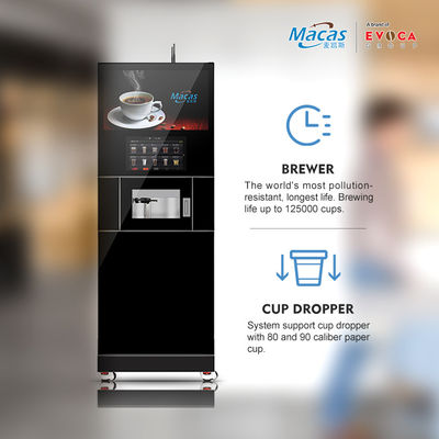 Buy 220VAC Floor Standing Coffee Machine Sheet Metal Self Serve Coffee Machine Commercial 220VAC online manufacture