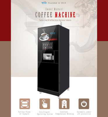 Upgrade Home Coffee Station With 27inch Advertising Screen Free Standing Cappuccino Maker