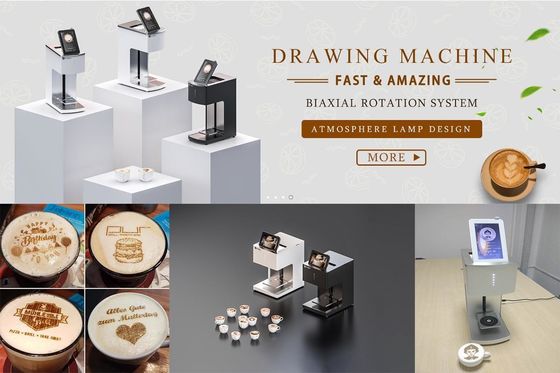 Single Color Cake Coffee Art Printing Machine 15W Power