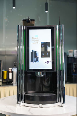Black Beverage Selection In Commercial Coffee Vending Machine With AC220V/50HZ 110V/60Hz Rated Voltage