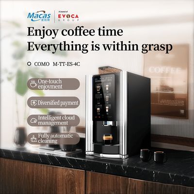 Convenient Touch Screen Coffee Vending Machine with Optional Liquid and Milk Powder Frother System Customizable Features