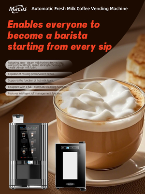 Fresh Milk Automatic Espresso Coffee Vending Machine suits in Coffee Shops