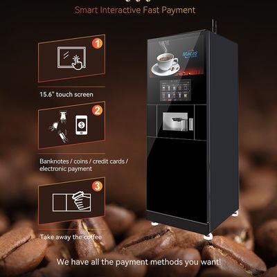 Good price MACAS Coffee Vendo Machine Cafe Vending Machine With 27inch Advertising Screen online