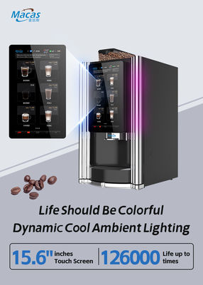 Commercial Coffee Vending Machine 220V/50-60Hz 57Kg 15.6inch Touch Screen MOQ 2units IOT Support