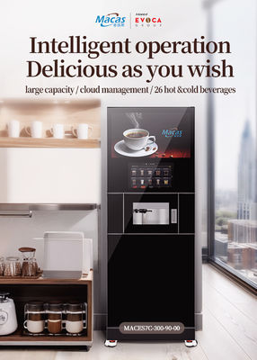 Food-Grade Materials and European-Sourced Parts on Macas Fully Automatic Freshly Ground Cabinet Coffee Machine