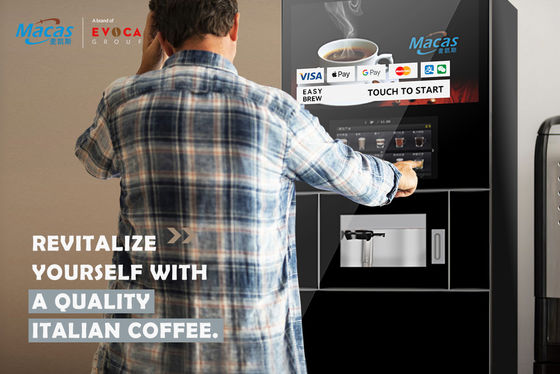 Professional Factory Supply Floor Standing Coffee Machine With Imported Grinder